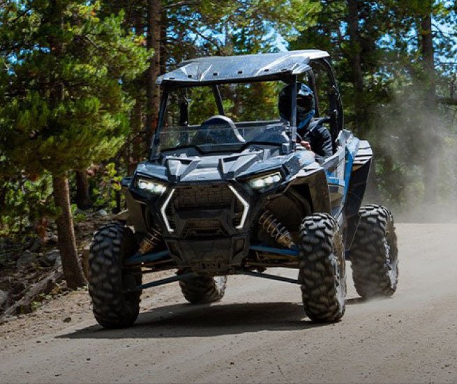 Offroad Polaris Laramie driving outdoors