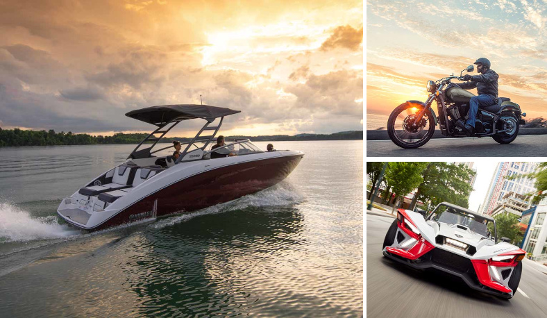 Yamaha Jet Propulsion Boat, Kawasaki Vulcan & Slingshot SLG