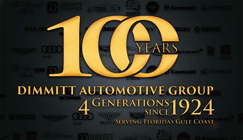 Dimmitt Automotive Group 4 Generations Since 1924 Serving Floridas Gulf Coast logo with brand …