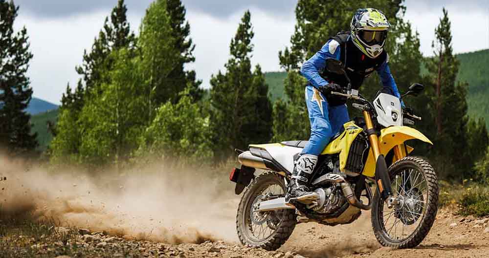 Motorcycle rider off road trail riding