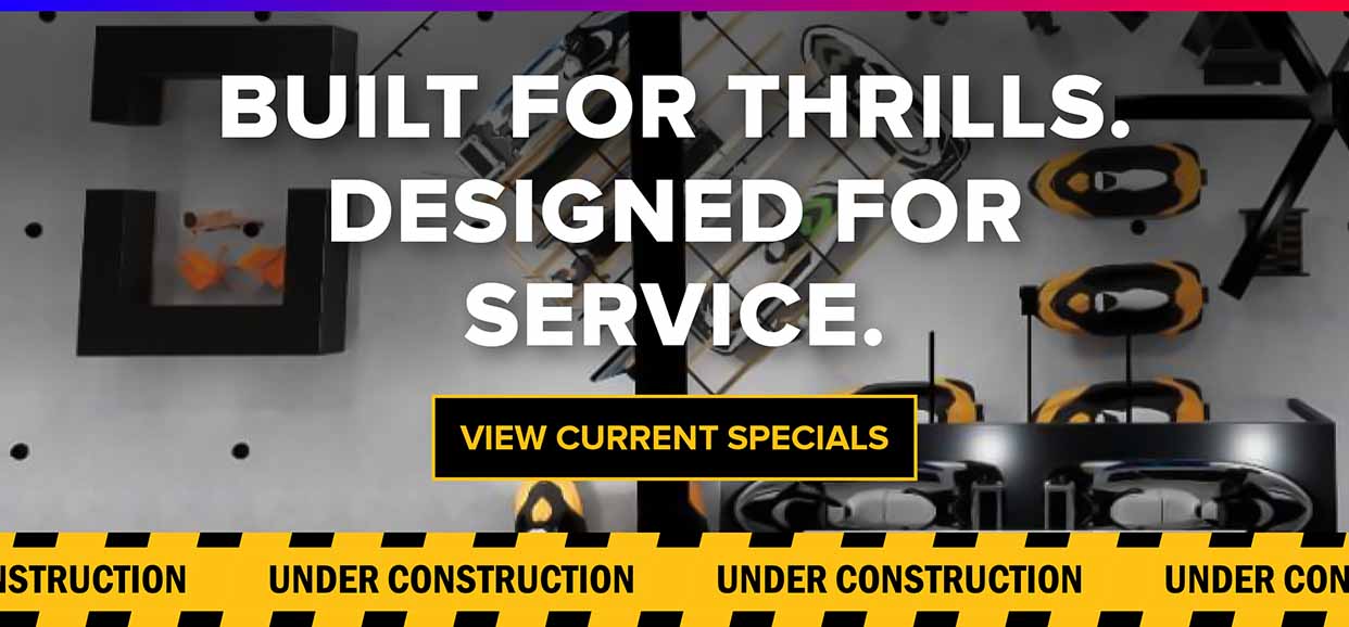 Interior top down view of Cycle Springs Powersports showroom