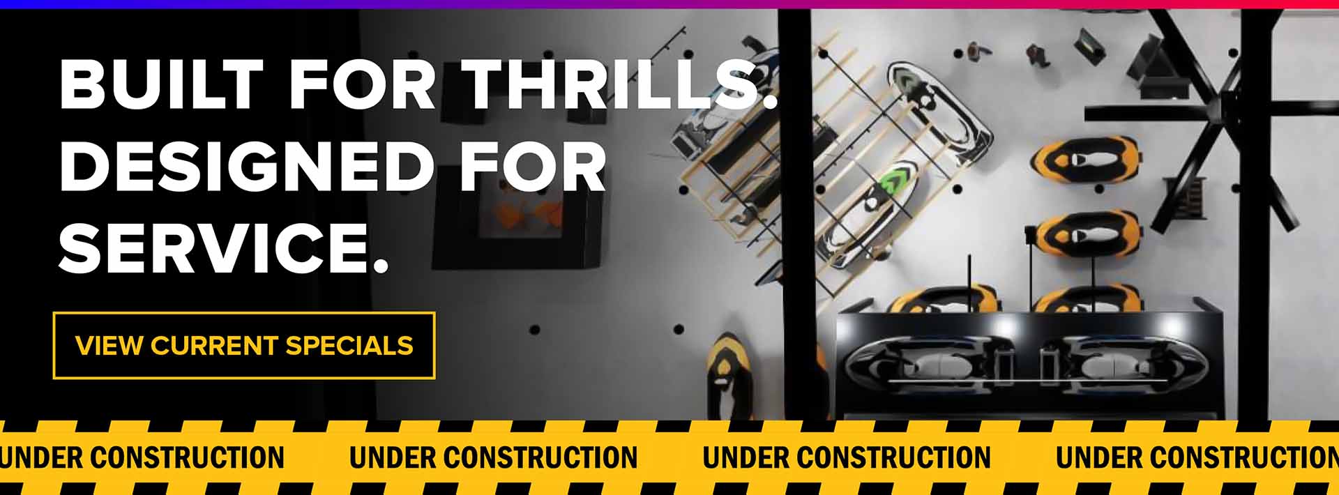 Interior top down view of Cycle Springs Powersports showroom