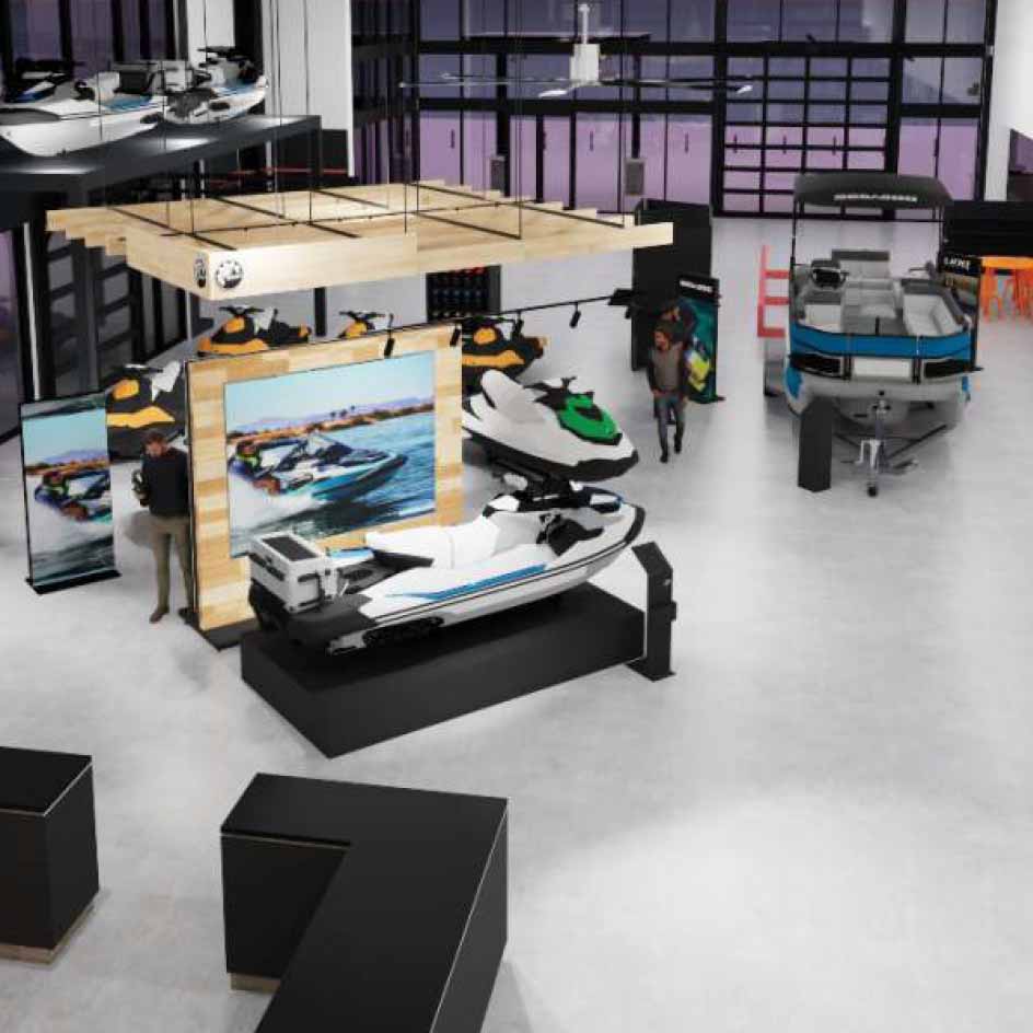 interior Sea-Doo showroom