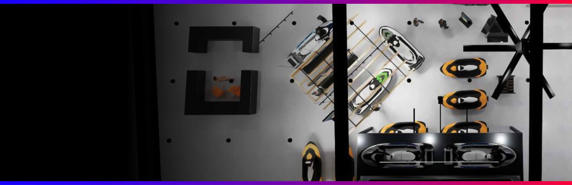 Interior top down view of Cycle Springs Powersports showroom